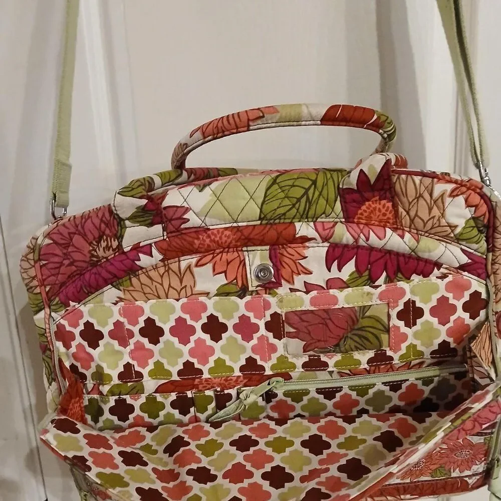 Vera Bradley Metropolitan Travel Laptop Messenger Bag retired 